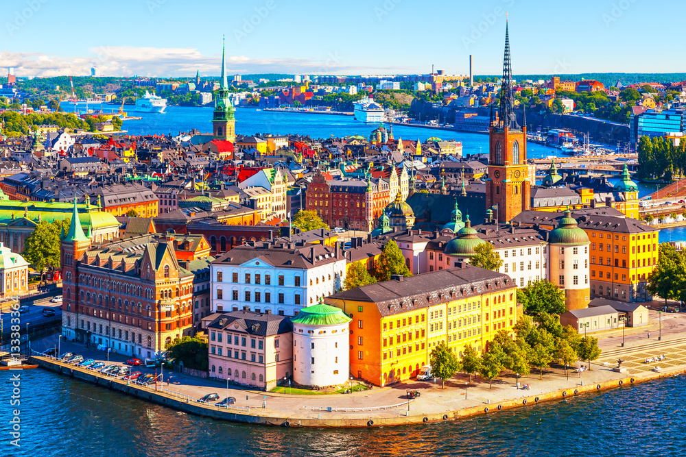 Aerial panorama of Stockholm, Sweden