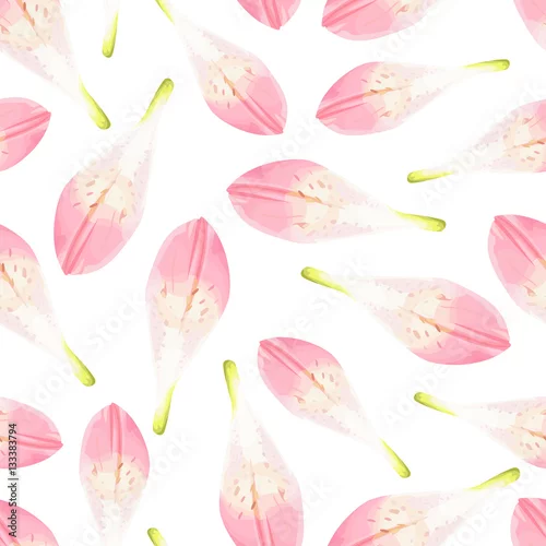 Tapety Bezszwowy kwiecisty wzór z różowym kwiatu płatkiem
