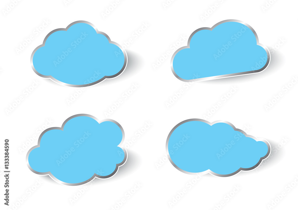 Clouds vector collection. Vector illustration.