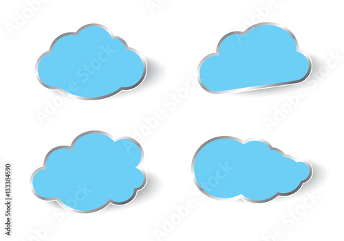 Clouds vector collection. Vector illustration.