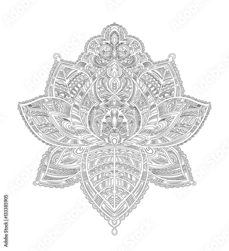 coloring mandala lotus