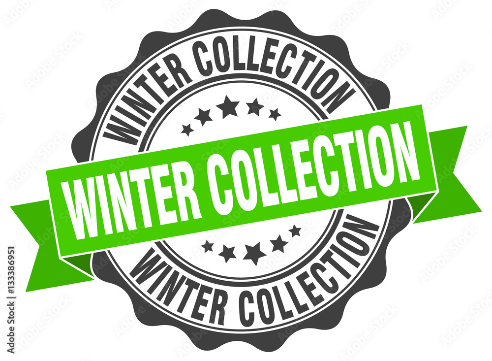 Obraz premium winter collection stamp. sign. seal