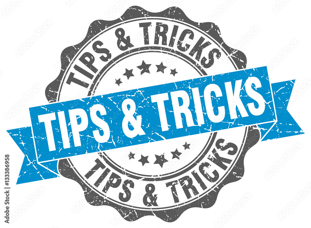 Fototapeta premium tips & tricks stamp. sign. seal