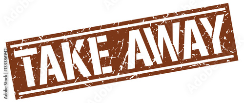 take away square grunge stamp