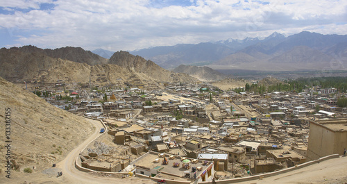 Leh  - the capital of  the Leh district in the Indian state of Jammu and Kashmir. 
 #133387155
