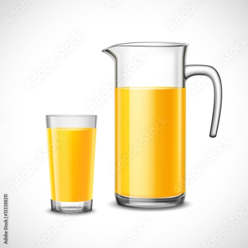 Orange Juice In Glass And Jug