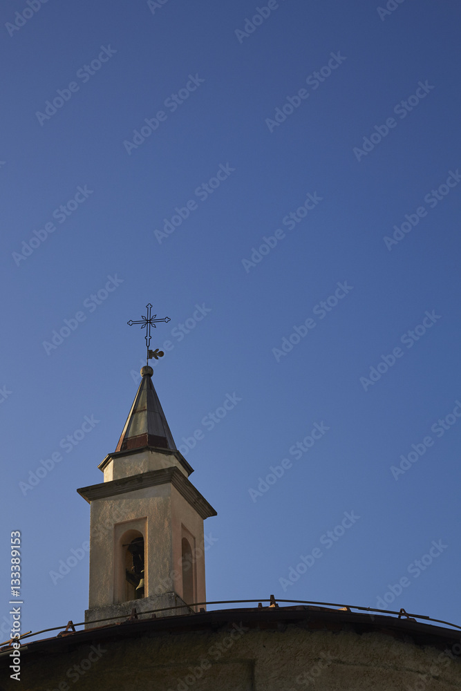 Chiesa Sant'Antonio, Entracque, Cuneo, Piemonte, Italy. The Italian Maratime Alps are in the background. Chiesa Sant'Antonio, Entracque, Cuneo, Piemonte, Italy. The Italian Maratime Alps are in the background.