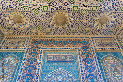 Part of Shah Cheragh Mosque and mausoleum  Ahmadi square in Shiraz city in Iran