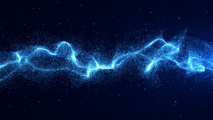 Blue power energy graphic background.