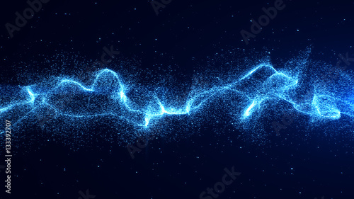 Slika na platnu Blue power energy graphic background.