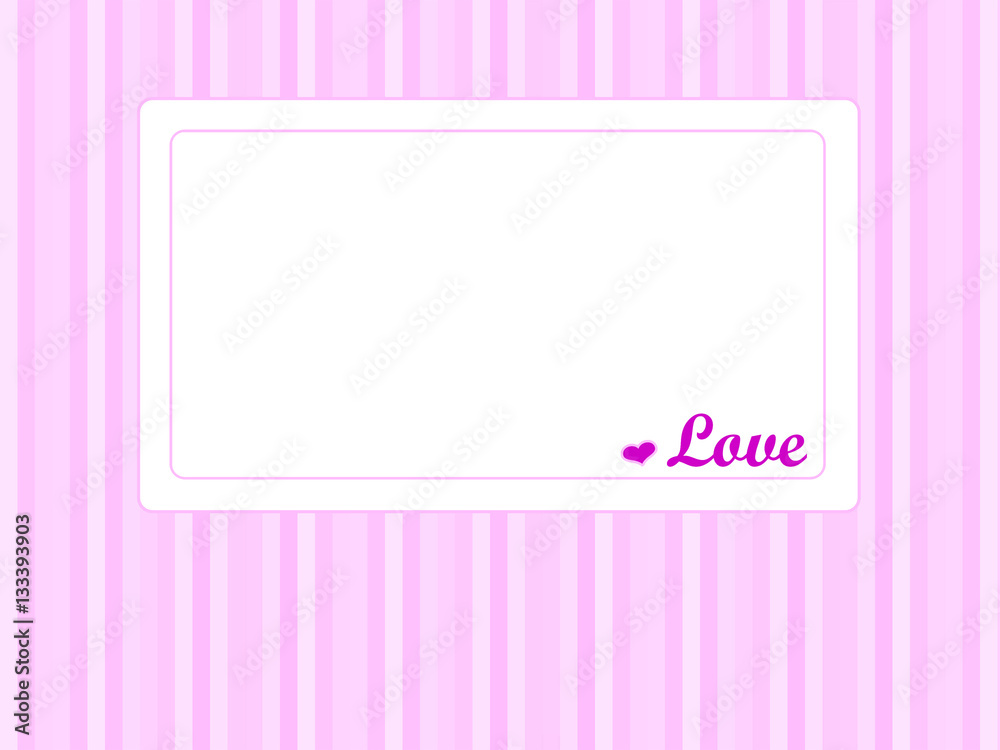 Card with heart and word love Card with heart and word love