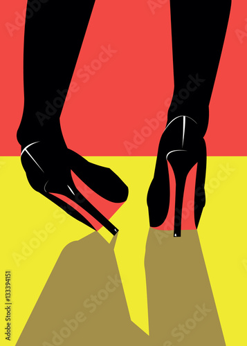 vector fashion illustration silhouette sketch footwear design