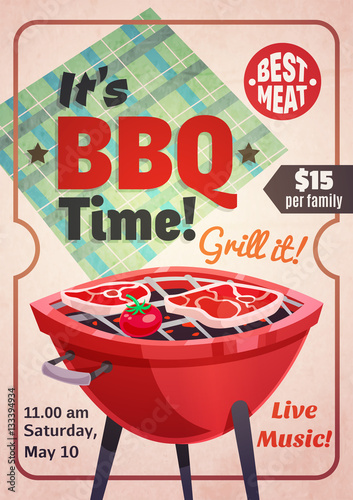 Barbecue Time Restaurant Poster