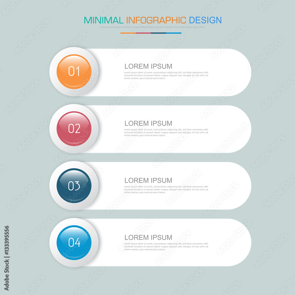 Infographic Elements with business icon on full color background Infographic Elements with business icon on full color background