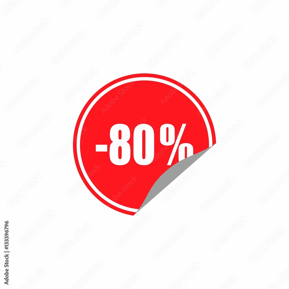 Discount label vector design isolated on white background Discount label vector design isolated on white background