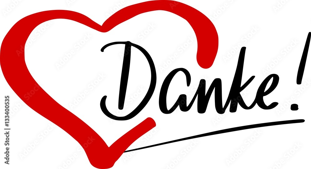 Danke Handschrift Stock Vector | Adobe Stock