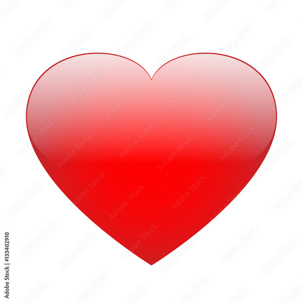 Red heart vector