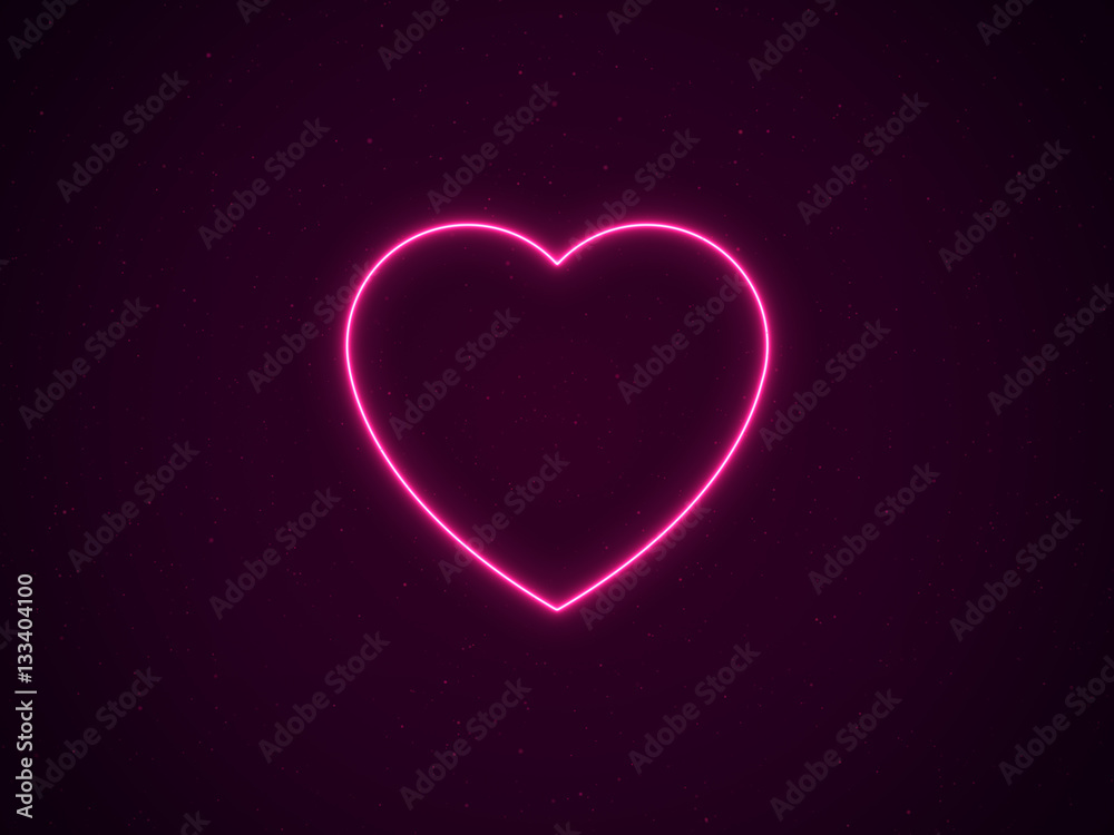 Beautiful Pink Heart Light with Particles Background - Luxury Background Design Element