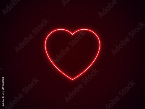 Beautiful Red Heart Light with Particles Background - Luxury Background Design Element