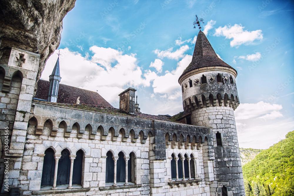 Tour du Sanctuaire de Rocamadour, Lot, France / Tower of Sanctuary of Rocamadour, Lot, France