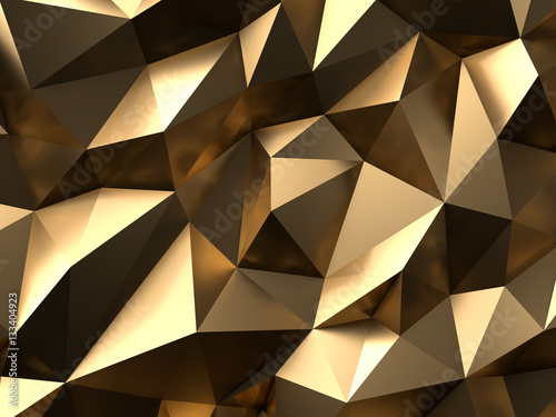 Gold Abstract Background 3D Rendering