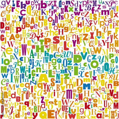 abstract confuse colorful alphabet, vector background