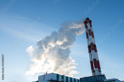 smoke and steam from the boiler tube