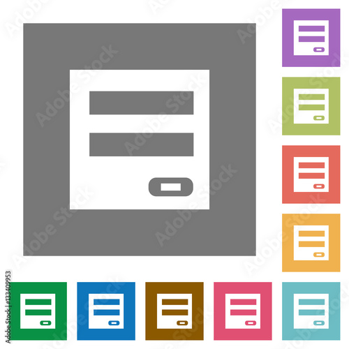 Login panel square flat icons
