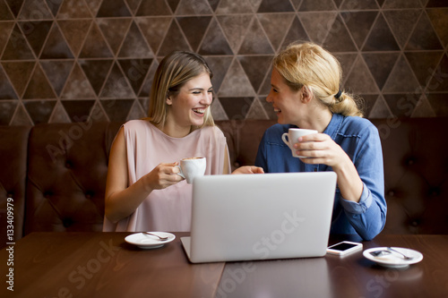 Two attractive young women ...