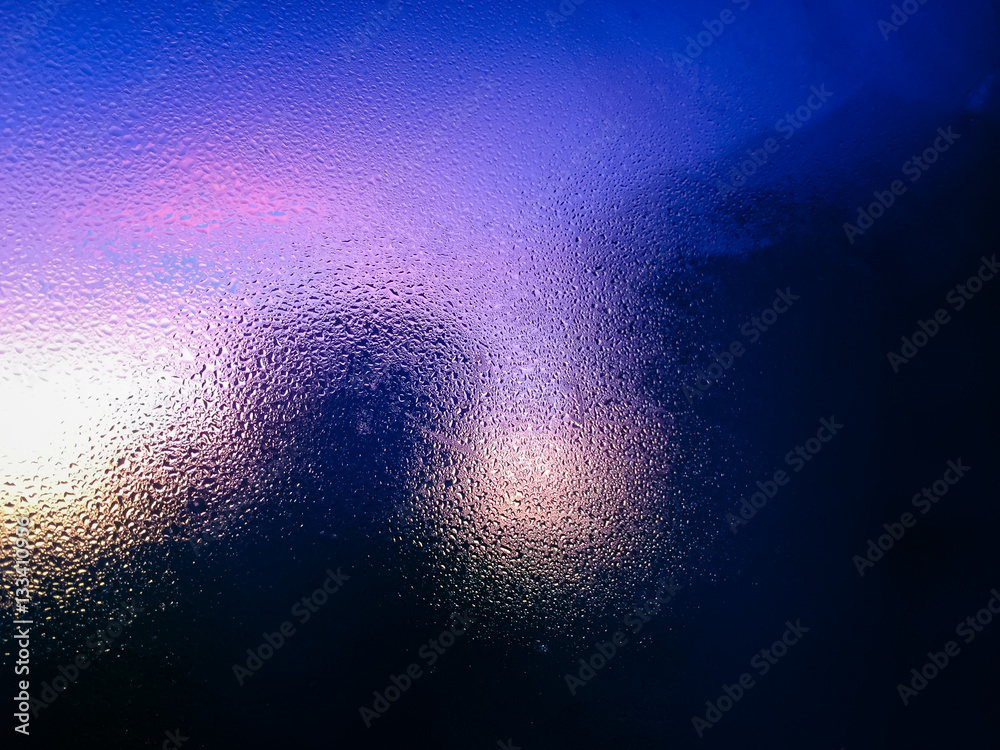 Condensation window glass fogged natural surface sunlight background