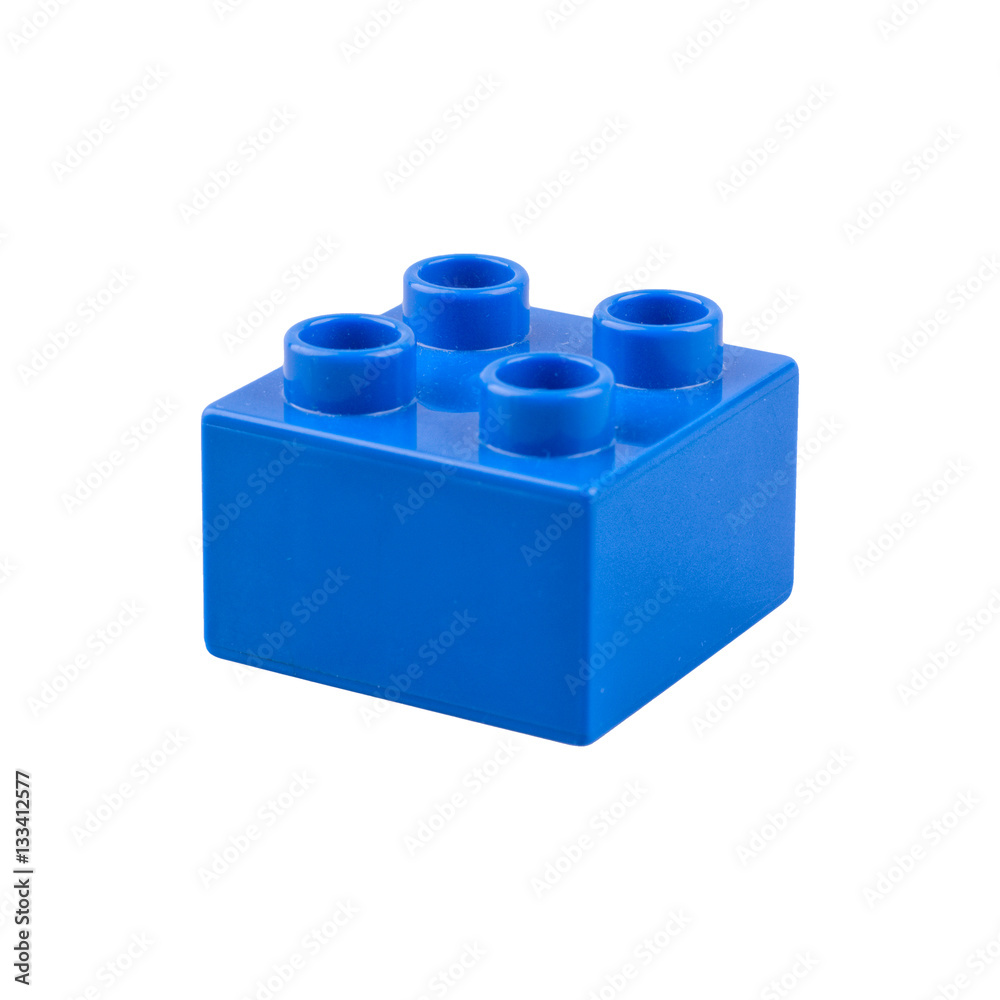 Blue cube on a white background Blue cube on a white background