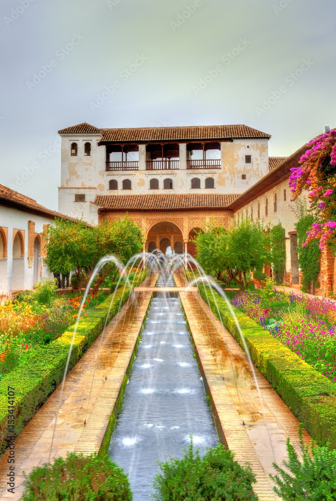Generalife Palace in Granada, Spain