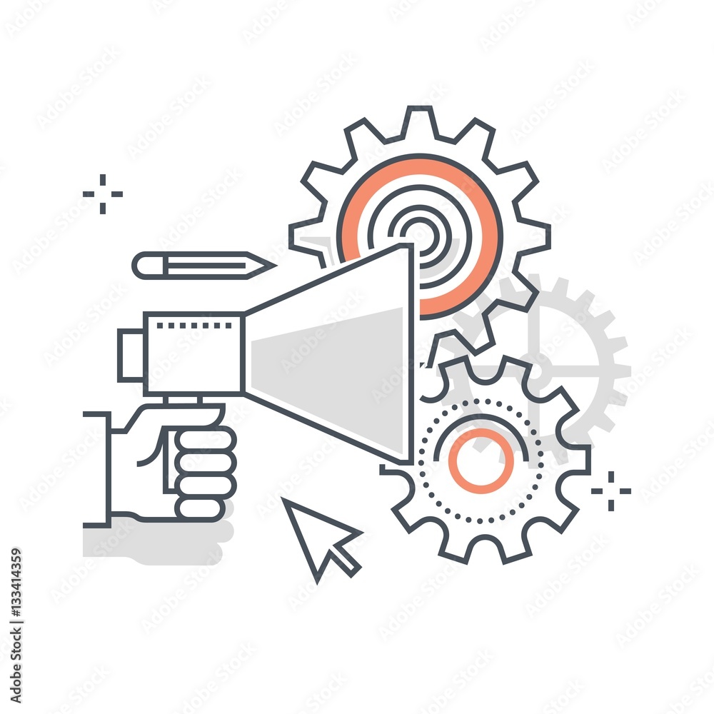 Color line, campaign concept illustration, icon Color line, campaign concept illustration, icon