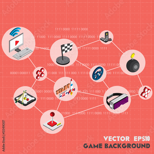 illustration of info graphic technology concept in isometric 3d graphic