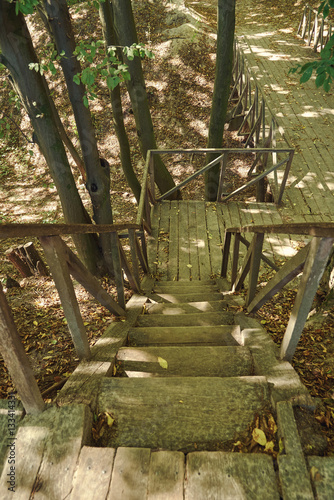 Old wooden staircase