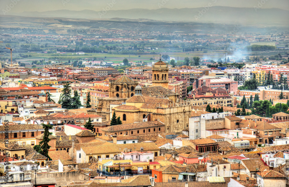 View of San Jeronimo Monastery in Granada, Spain
