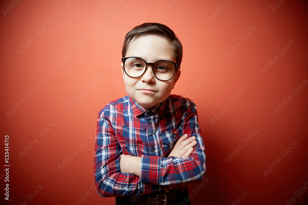 cute boy with big glasses