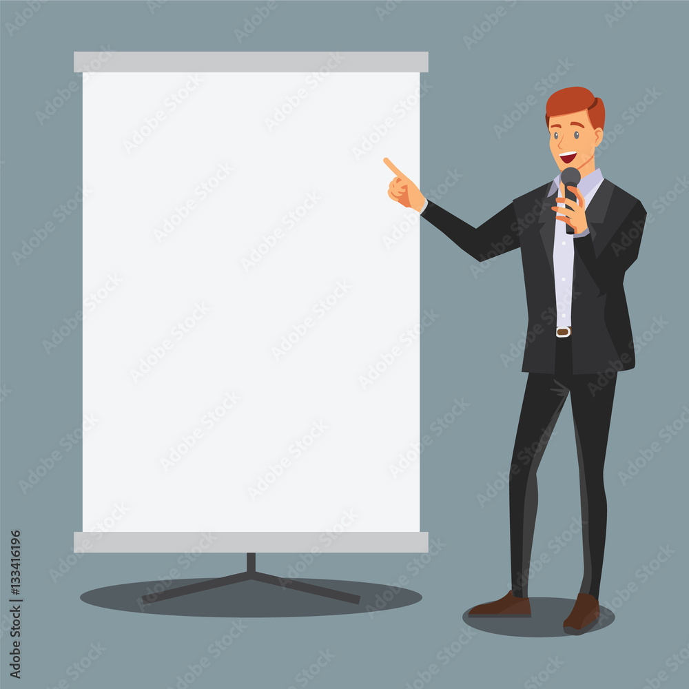Fototapeta premium Businessman at a presentation