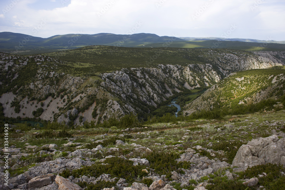 Krupa river canyon in Croatia