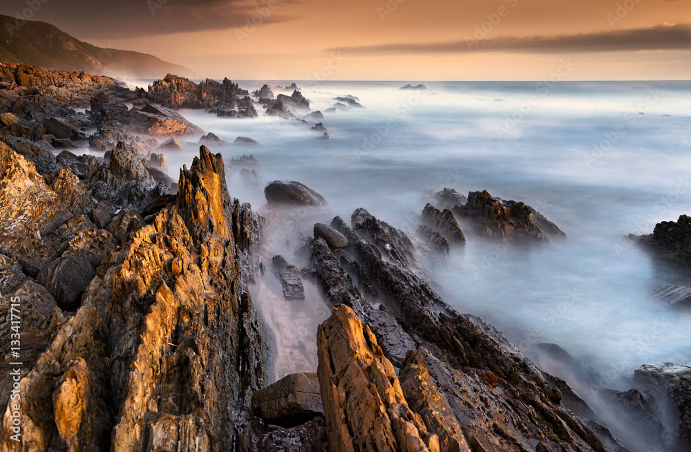 Craggy coastal rocks at Storm's River, South Africa