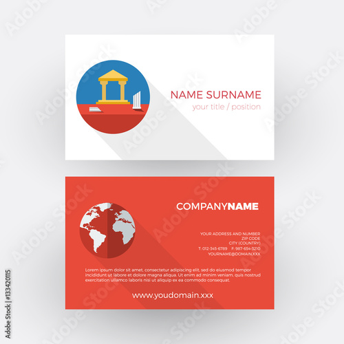 archaeological site, tourist guide. vector professional business