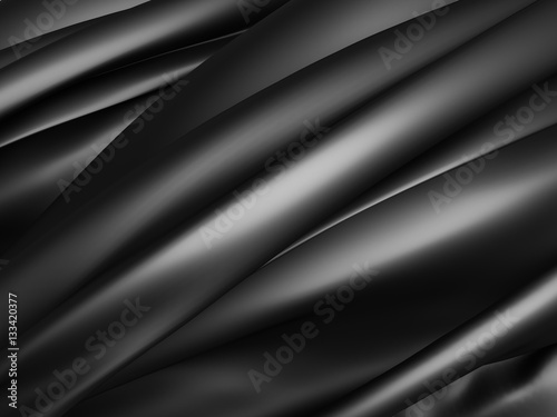 Dark glossy metallic cloth black background