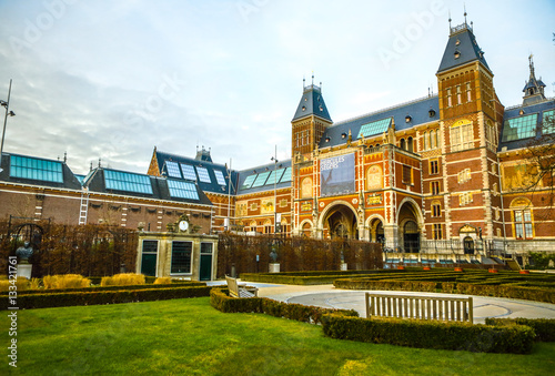 Photography AMSTERDAM, NETHERLANDS - JANUARY 09 2017: Rijksmuseum - national museum dedicated to arts and history
