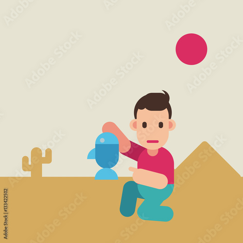 Amazing business. Catch fish in dessert.