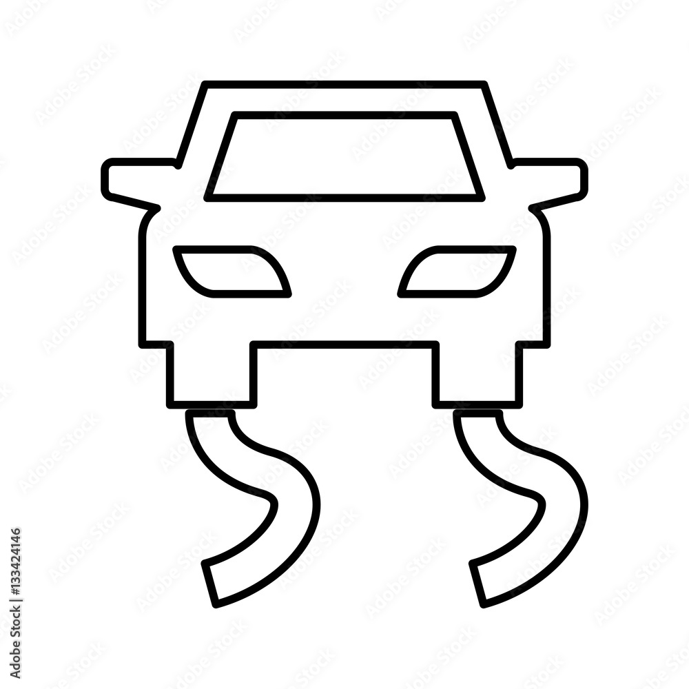 Slippery road traffic signal vector illustration design Slippery road traffic signal vector illustration design