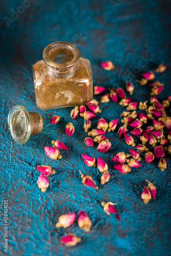Dry tea rose buds