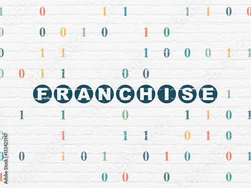 Business concept: Franchise on wall background