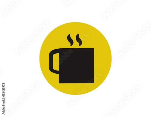 Vector flat hot drink cup icon