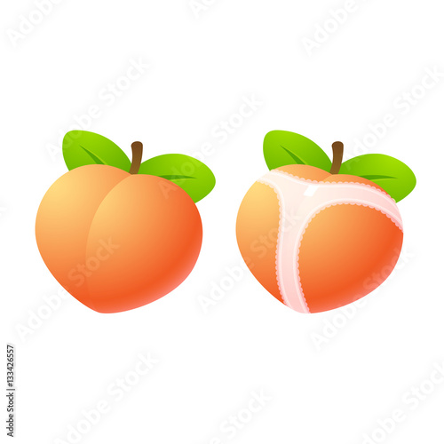 Peach with thong panties