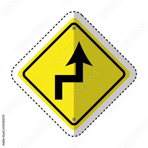 Free Download traffic signal information with arrow icon vector illustration design - GFXLoad